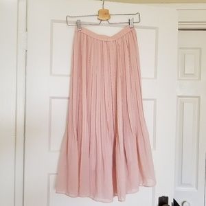 Crepe Pleated Skirt